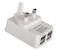 Turbo 4 USB Port Adaptive Charging UK Power Adapter With LED Light, White 3 in UAE