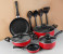 Royalford RF8247 12 Pieces Earnest Non-Stick Cookware Set - Red 3 in UAE