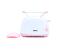 Geepas GBT6110 2 Slice Bread Toaster with Crumb Tray - White & Pink 2 in OMAN