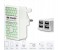 Turbo 4 USB Port Adaptive Charging UK Power Adapter With LED Light, White 4 in UAE