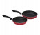 Royalford RFU8383 2 Pieces Non-Stick Frying Pan Set - Black & Red 4 in UAE
