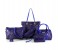 Fashion Rushed Women's Bag Set of 6 Pcs 32191 Blue 1 in UAE