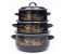 RoyalMark RMCW-9706 Multi-Functional Enamel Casserole Set 6 Piece Black 1 in UAE