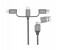 Promate UNILINK-TRIO2 3-in-1 Smart USB Cable for Charging and Data Transfer - Grey 1 in UAE