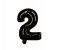 Party Time 2-BK-804086 Number 2 16 Inch Foil Balloon Black 1 in UAE
