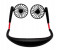 Portable Usb Rechargeable Handsfree Sporty Neckband Mini Cooling Double Fan - Black 3 in UAE