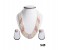 Netra Pearl 5149 5 Line Ruby Necklace Set White and Pink 1 in OMAN