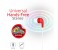 Promate Aurus Ergonomic Comfort Fit Universal Hands Free Stereo Earphone with Built-in Microphone, Red 2 in UAE