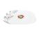 Royalford RF8886 14-inch Oval Plate Leafless Design - White 1 in UAE