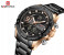 Naviforce 9146 Men Analog-Digital Stainless Steel Starp Watch - Gold 2 in UAE