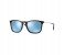 Ray-Ban RB41876013054 Rectangular Black & Silver Frame and Silver Mirrored Mirrored Sunglasses for Unisex 1 in OMAN