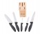 Prestige PR56007 5 Piece Basic Knife Set with Wooden Block - Black & Silver 1 in OMAN