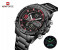Naviforce 9146 Men Analog-Digital Stainless Steel Starp Watch - Red 2 in UAE