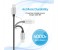 Promate LinkMate-LTF2 Heavy Duty Mesh Armored Data & Charge Cable with Lightning Connector - Silver 6 in OMAN