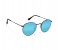 Ray-Ban 0RB3447 002/40 Round Gunmetal Frame & Sky Blue Mirror Mirrored Sunglasses for Unisex 3 in OMAN