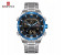Naviforce 9136 Men Analog-Digital Leather Starp Watch - Blue 1 in UAE