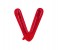 Party Time V-RE-803379 Letter V 16 Inch Foil Balloon Red 1 in UAE