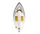 Geepas GDI23011 Heavy Weight Dry Iron with Non Stick Teflon Coating - White 3 in UAE