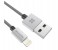 Promate LinkMate-LTF2 Heavy Duty Mesh Armored Data & Charge Cable with Lightning Connector - Silver 1 in OMAN