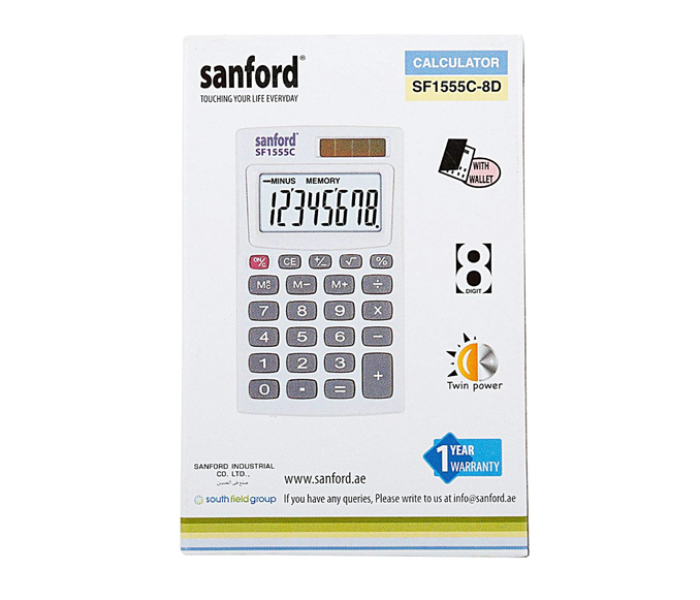 Sanford SF1555C Calculator - 8 Digit 3 in UAE