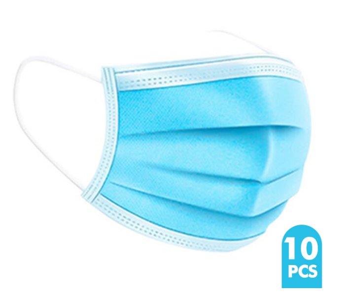 Disposable 3-Layer Earloop Mouth Face Mask - 10 pc 2 in UAE