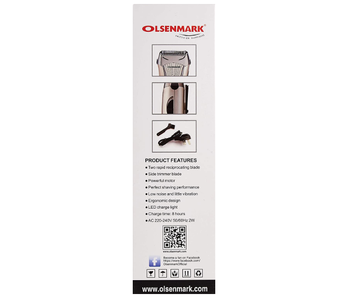 Olsenmark OMSR4016 Rechargeable Shaver Ivory 3 in OMAN