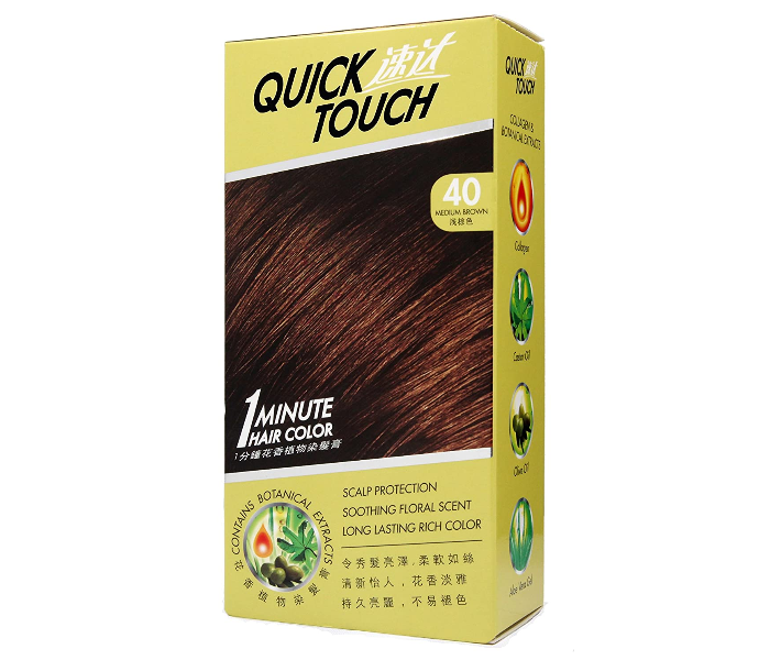 Quick Touch QT40 1 Minute Hair Dye Medium Brown 1 in UAE
