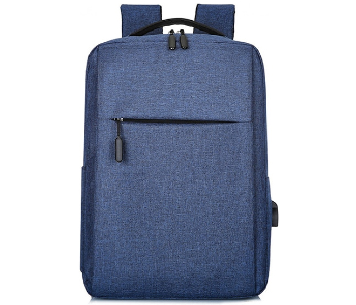 Anti-theft USB Charging Backpack Laptop Notebook Travel School Bag Blue 1 in UAE