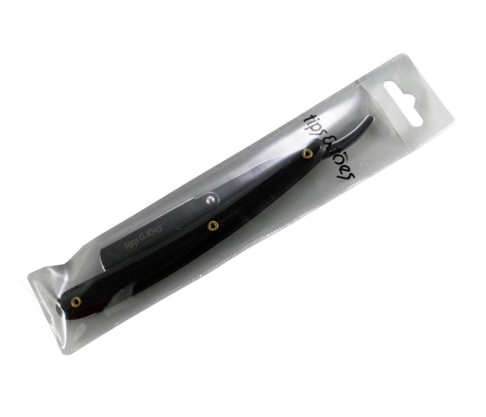 Tips &amp; Toes TT730 Professional Straight Edge Barber Razor - Black 3 in UAE