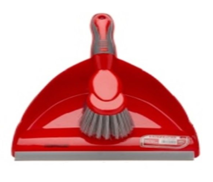 Britemax DP-701-BR Dustpan with Brush Print - Red 1 in UAE