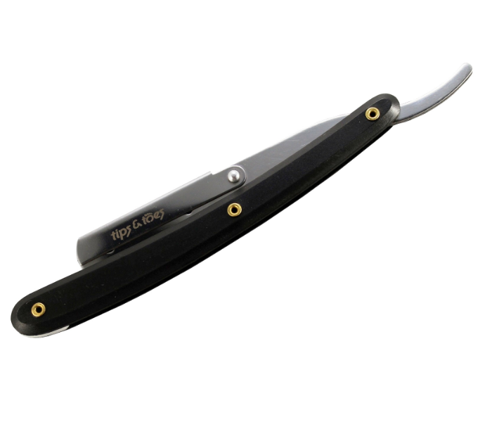 Tips &amp; Toes TT730 Professional Straight Edge Barber Razor - Black 1 in UAE
