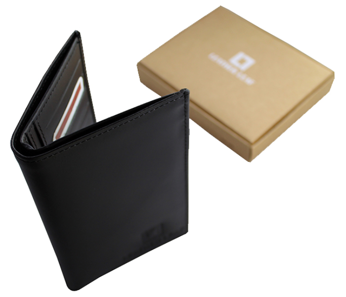 Leather Leaf LL-005 Genuine Leather Long Wallet For Men- Black 1 in UAE