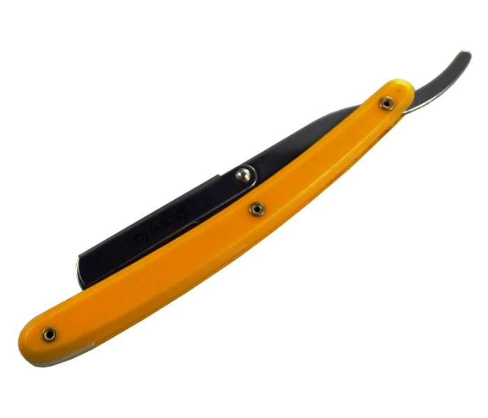 Tips & Toes TT730 Professional Straight Edge Barber Razor - Yellow 2 in UAE