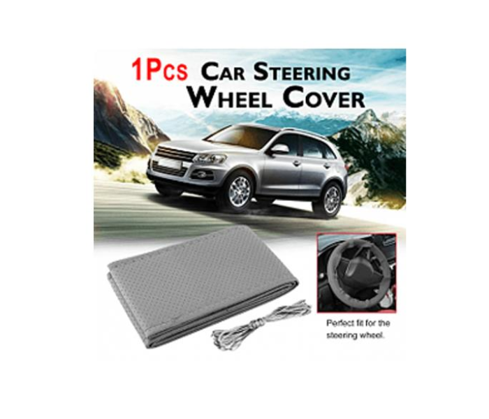 Offal INS High Quality Auto Car Steering Wheel Cover With Needles & Thread Car Covers Suite - 1 Piece 1 in UAE
