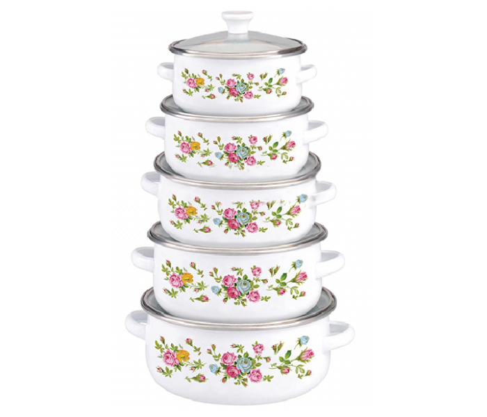 OE 352 10 Pcs Casserole Set White 1 in UAE