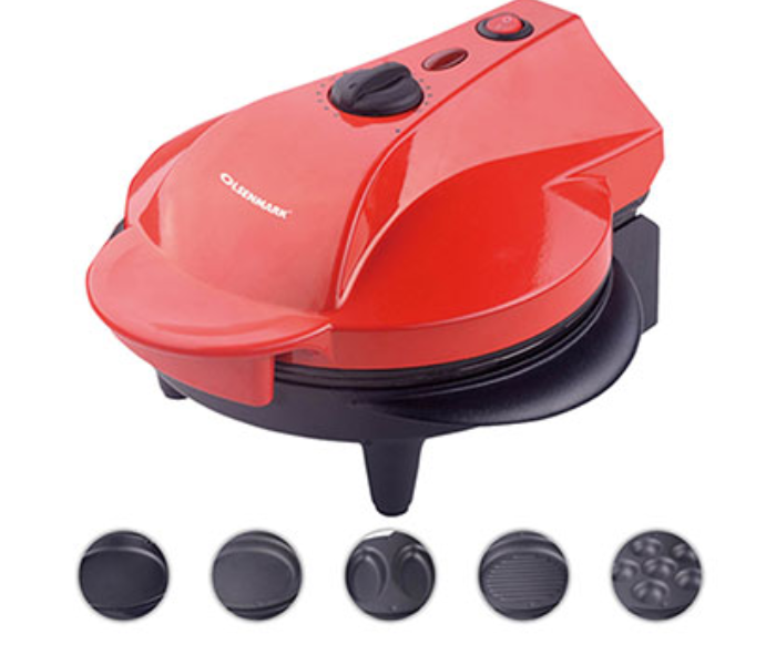 Olsenmark OMPZ2329 Pizza Maker Red and Black 1 in UAE