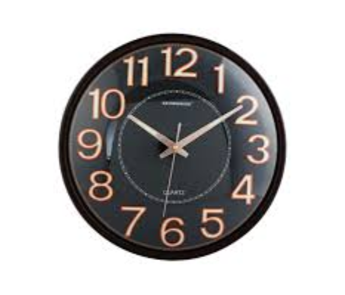 Olsenmark OMWC1781 Round Wall Clock Black 1 in UAE
