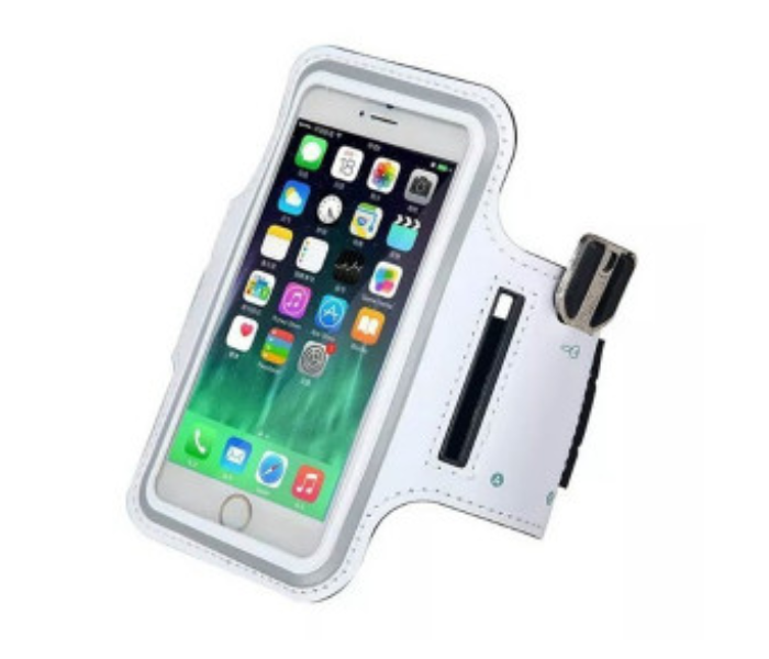 Zooni Running Sports Armband For Smartphones Under 5.5 Inches - White 1 in UAE