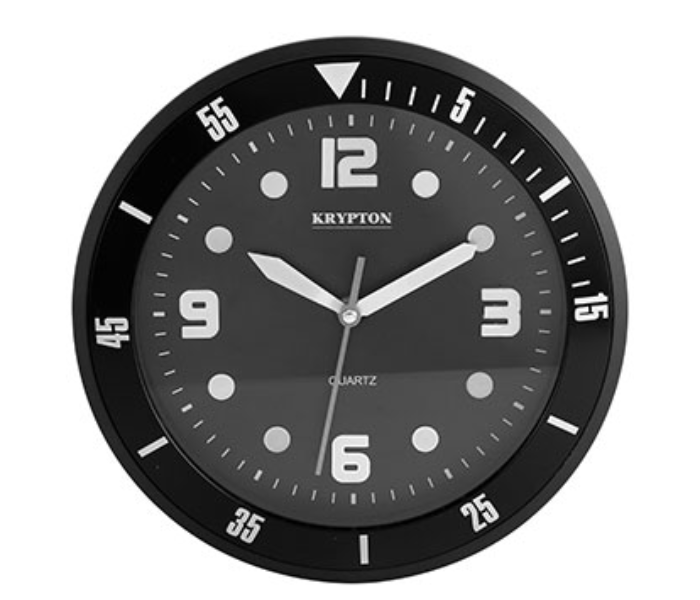 Krypton KNWC6120 Round Wall Clock Black 1 in UAE