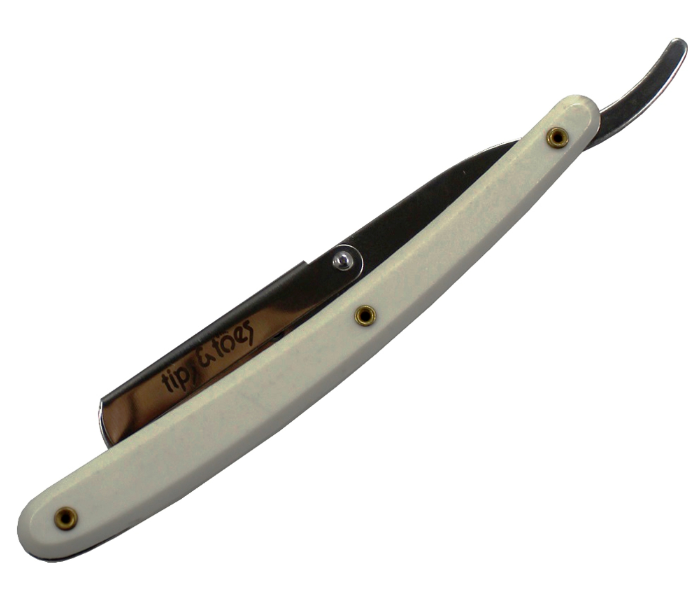 Tips &amp; Toes TT730 Professional Straight Edge Barber Razor - White 2 in UAE