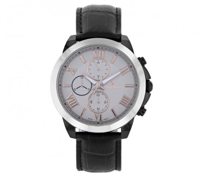 Dion Villard DVW19051 Leather Strap Analog Watch for Men - Black 1 in UAE