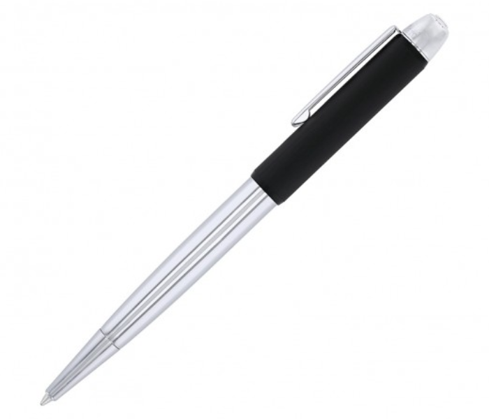 Dion Villard DVP19042 Black Matte Color Ball Pen - Silver 2 in UAE
