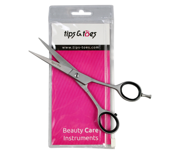 Tips & Toes TT-0735 Super Cut Stainless Steel Sand Blast Professional Barber Scissors - Silver 1 in UAE