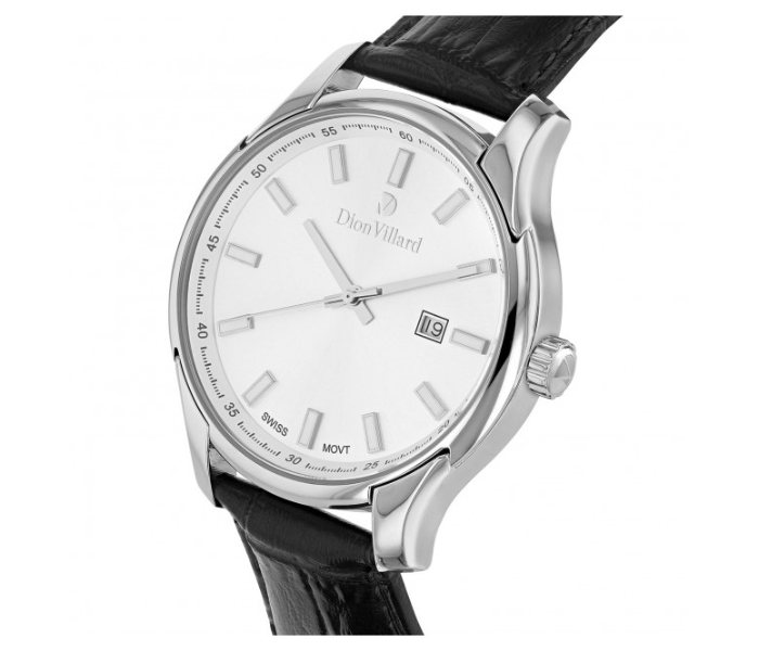 Dion Villard DVW19042 Leather Strap Analog Watch for Men - Black 2 in UAE