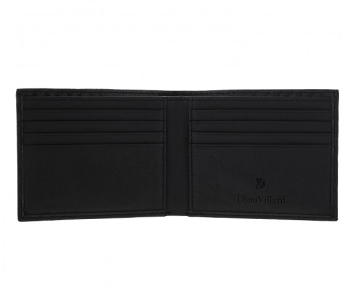 Dion Villard DVL1922B Bifold Leather Wallet for Men - Black 2 in UAE