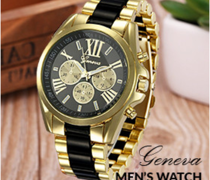 AKM Geneva Analogue Dial Watch - Black 1 in UAE