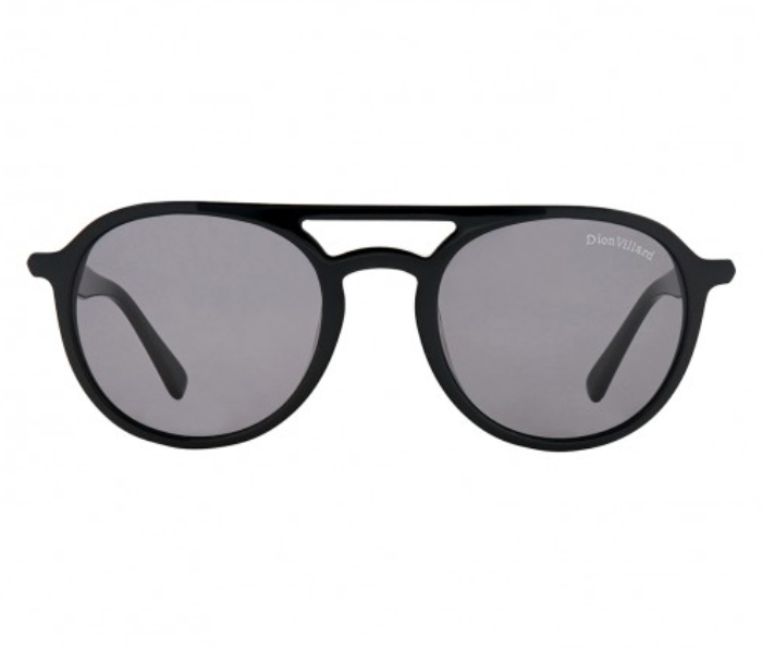 Dion Villard DVSG19041B Round Shape Sunglasses for Men - Black 1 in UAE