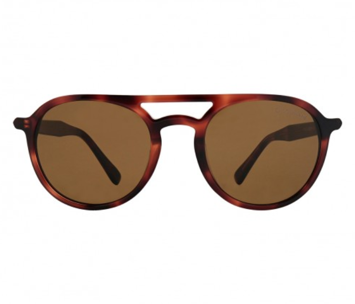 Dion Villard DVSG19042D Round Shape Sunglasses for Men - Brown 1 in UAE