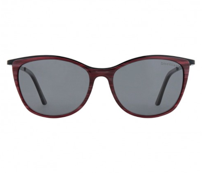 Dion Villard DVSGL1909DR Cat Eye Shape Sunglasses for Women - Red 1 in UAE