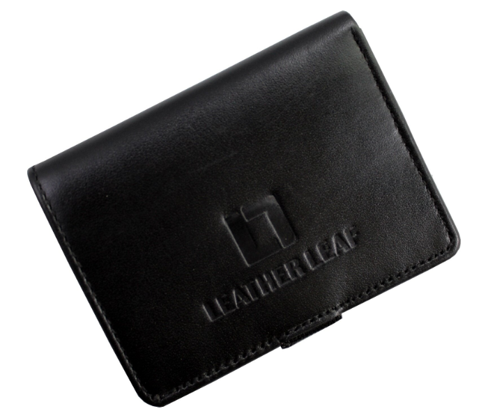 Leather Leaf LL-101 Genuine Leather Wallet for Men- Black 2 in UAE